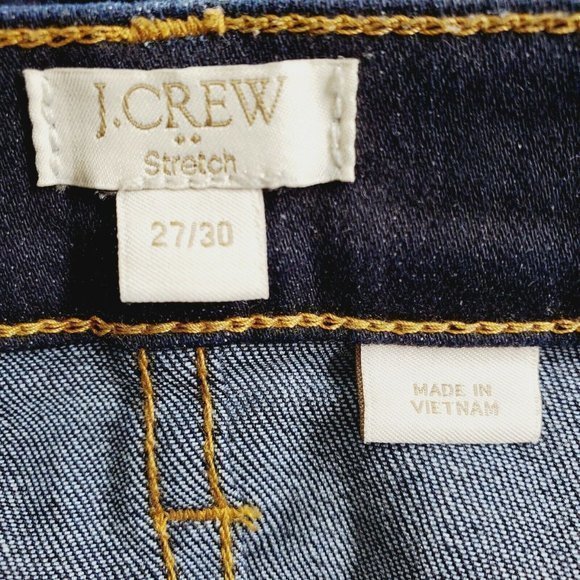 J Crew Skinny Jeans E0823 Mid‎ Rise Dark Stretch 27 30 - Picture 4 of 10